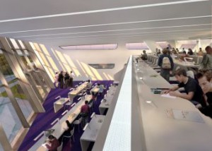Die Bibliothek von Zaha Hadid (c)Zaha Hadid